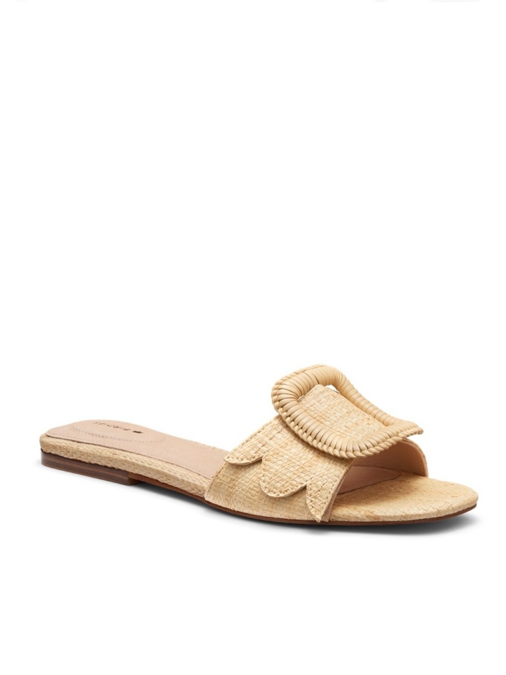 Birdies Rafia Woven Straw Slide Sandals in Natural - - Picture 7 of 8